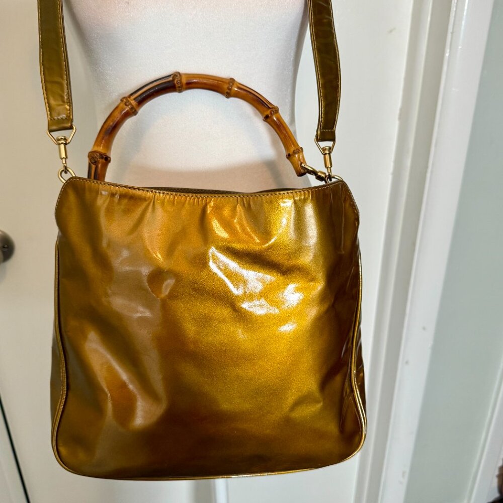 Authentic Gucci Bamboo Handbag 👜 ~ Tom Ford Era - Picture 5 of 17